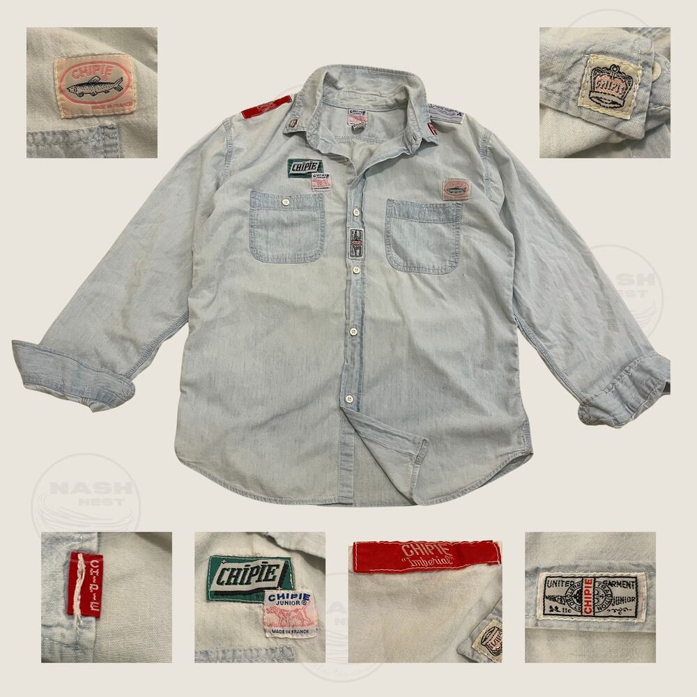 Chipie Light Blue Denim Button-Up Blouse